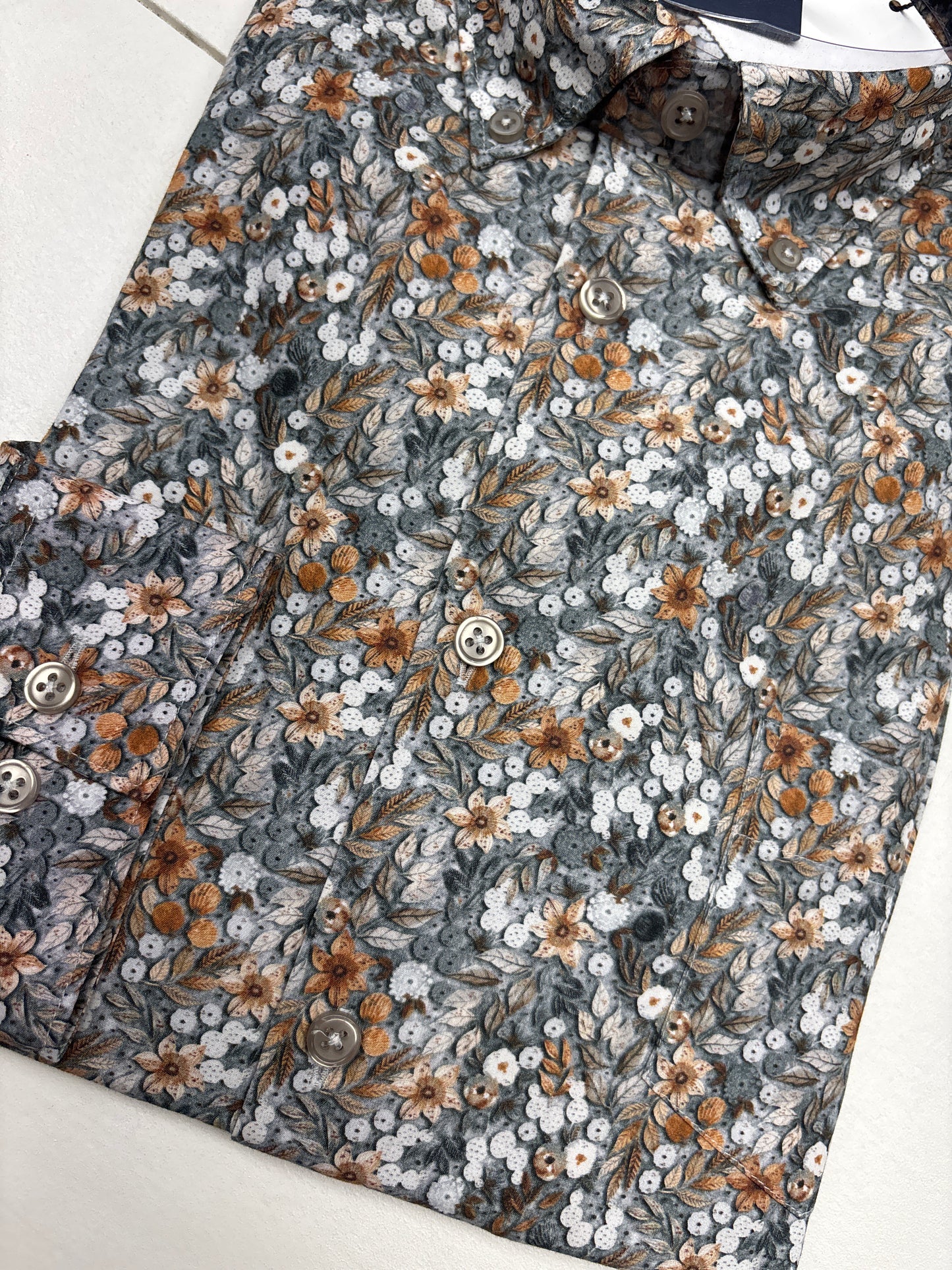 Chemise manche longue fleuri