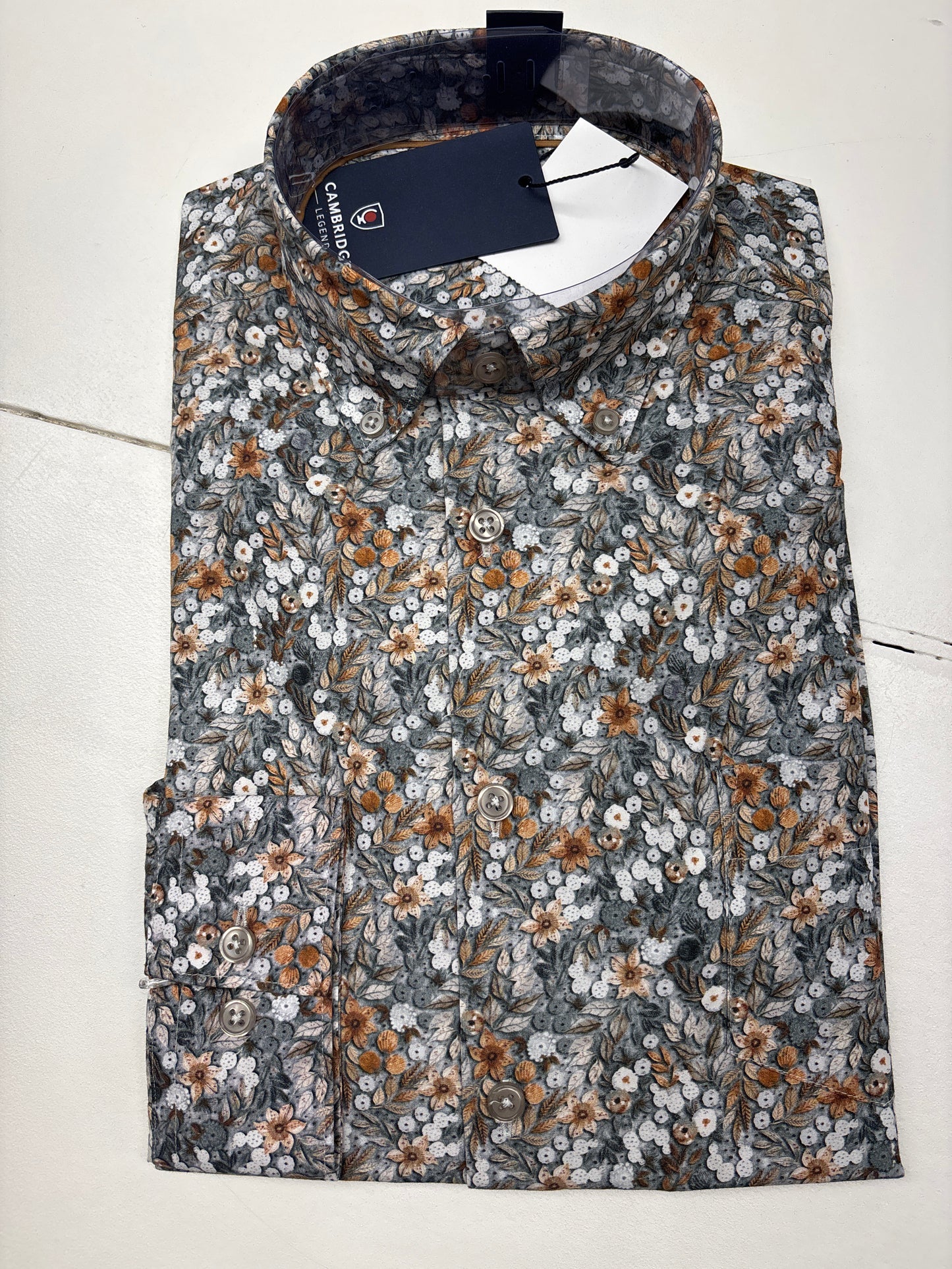 Chemise manche longue fleuri